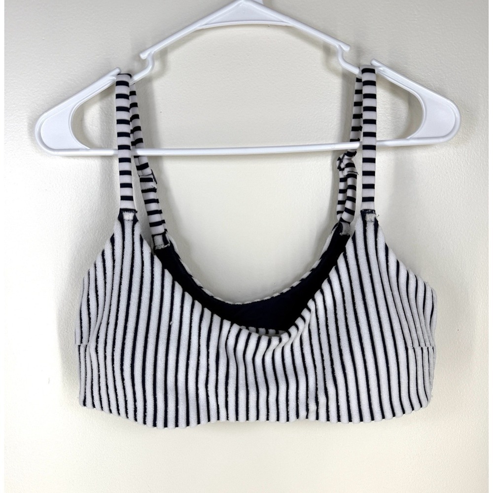 aerie swim top xl Soft Striped Bikini New Swimming Pool Navy White Beach Pool